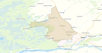 Карта и схема общедоступных охотничьих угодий Зонального района (2 участок)