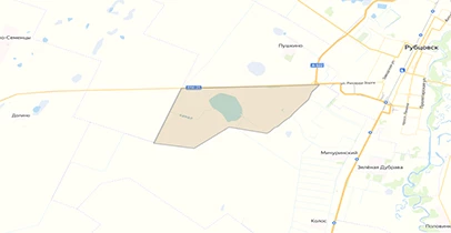 Карта и схема общедоступных охотничьих угодий Рубцовского района (2 участок)